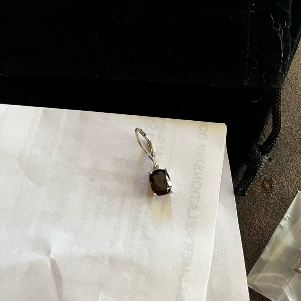 Smokey quartz/925. Sterling silver earrings.